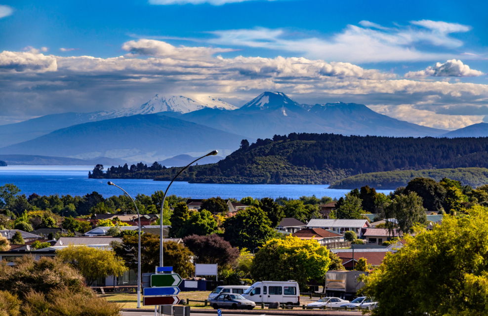 A Day Spent in Taupo, New Zealand - Taupo lake and town - Globetrotting horse riding holidays. Image by WitR via Shutterstock.