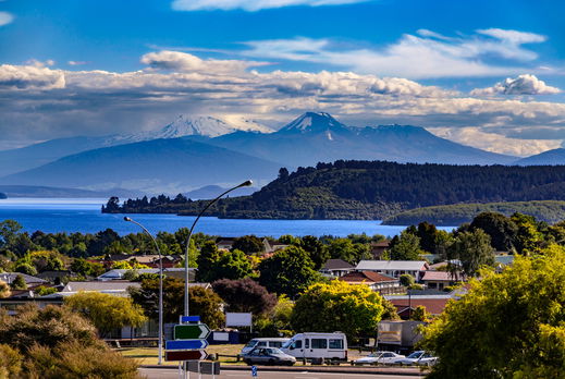 A Day Spent in Taupo, New Zealand - Taupo lake and town - Globetrotting horse riding holidays. Image by WitR via Shutterstock.