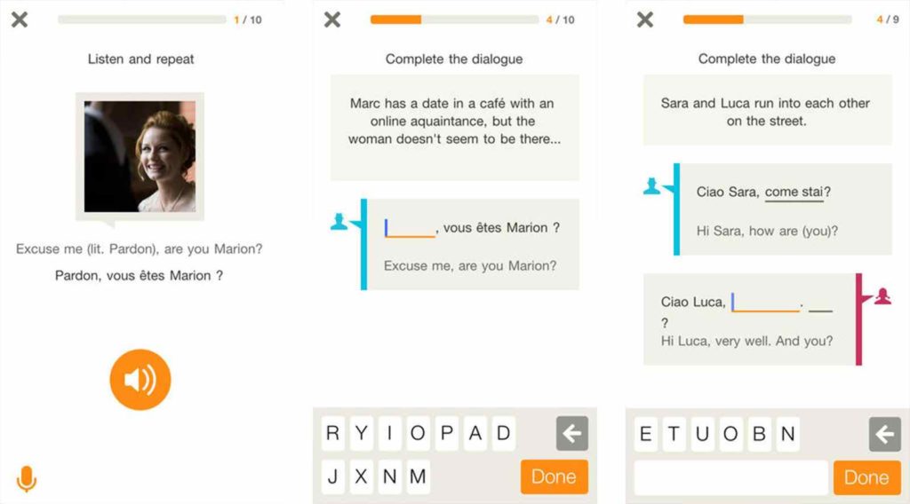 language learning iPhone app