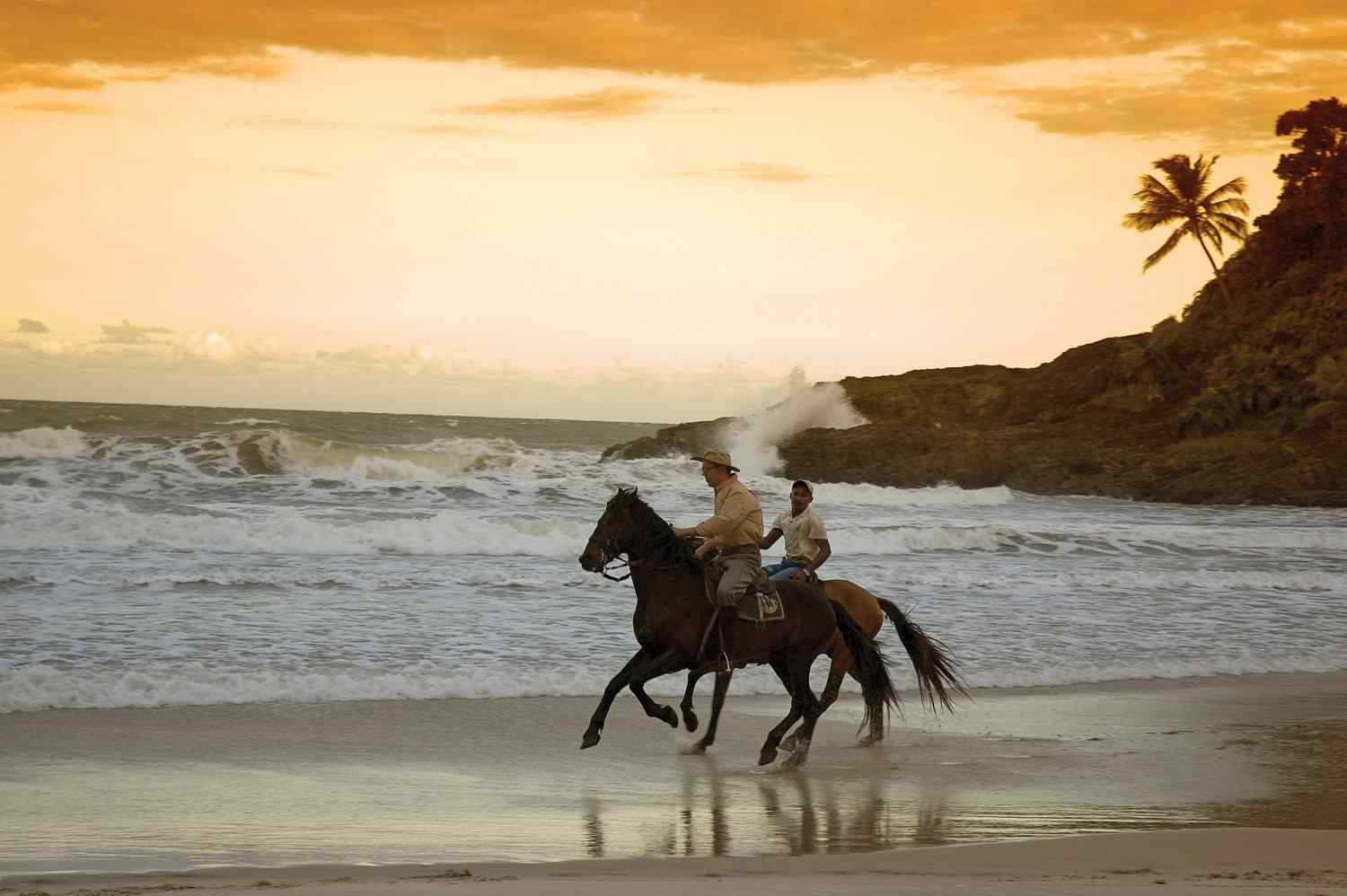 beach horse riding holiday brazil