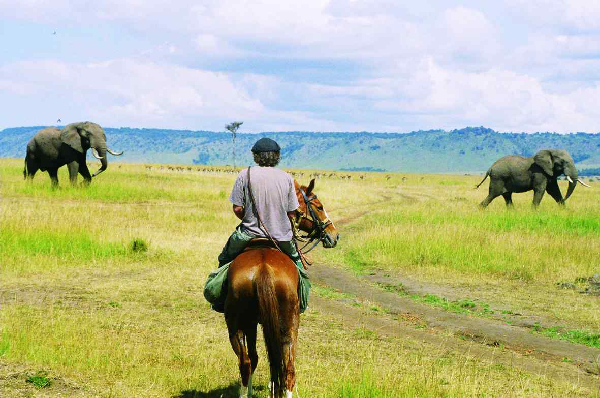 Riding in the Masai Mara, Kenya